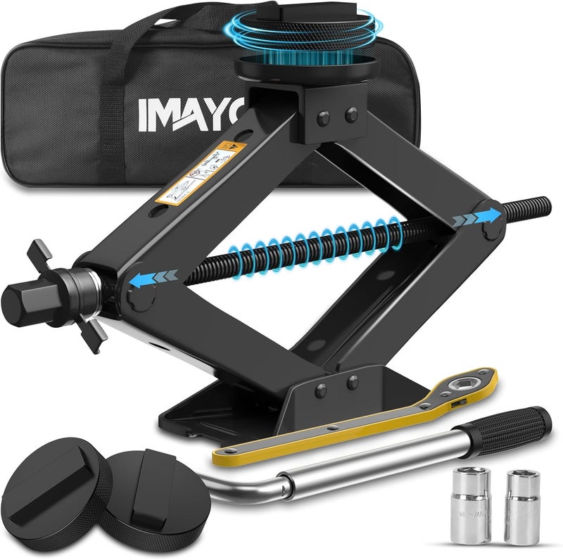 IMAYCC Car Jack Kit for BMW & MINI, 2.5 Ton Scissor Jack for BMW Vehicle with 2PCS Jack Pad, Portable Tire Changing Kit Compatible with B-M-W 1-3-5-7 Series, X-Series - Image 1